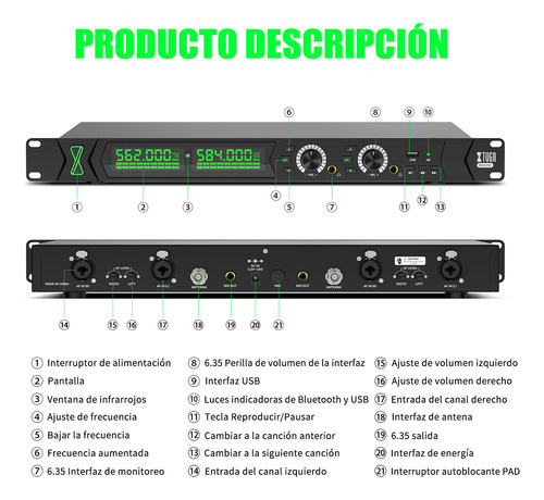 Xtuga Sistema De Monitoreo Inalambrico 2 Canal 2 Receptores