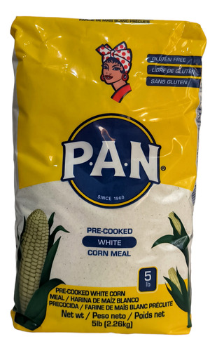 Harina Pan Sin Gluten. 2,26 Kg, 5 Libras. Importada