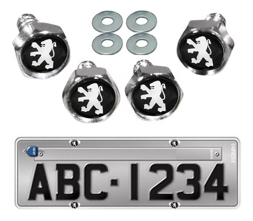 Kit 4 Parafusos De Placa Emblema Peugeot 206 Sw 207 307 308