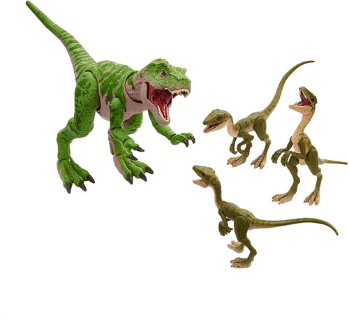 Jurassic World T Rex Y 3 Compys Amber Collection Sellado (Usado)