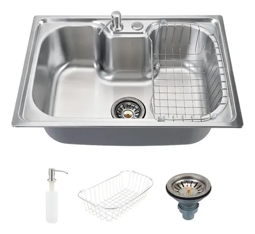 Cuba Gourmet para Cozinha com Acessórios Aço Inox 201 60x42cm Carajás Pingoo.casa - Prata