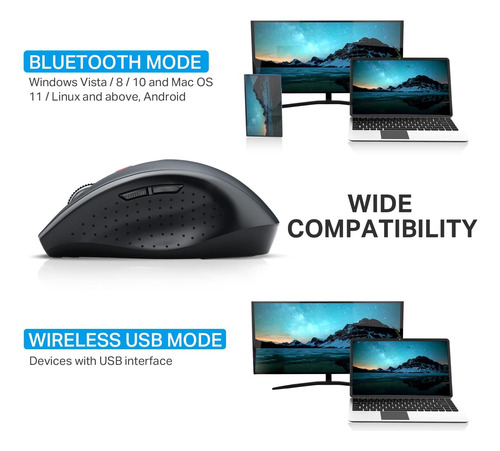 E-yooso Ratón Bluetooth Inalámbrico 50 Y 5 Calidad Premium