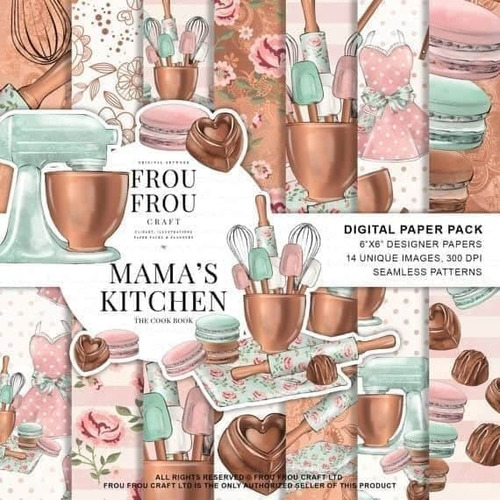 Kit Imprimible Scrap #03 - Mamas Kitchen Papeles