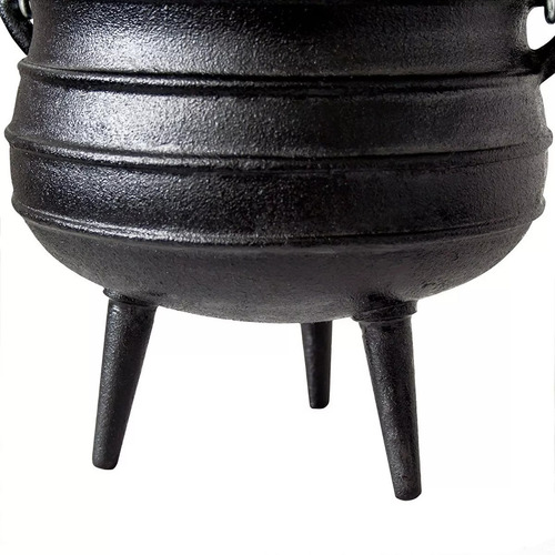 Olla De Hierro Fundido Fundición 3 Patas Y Tapa 5 Lts