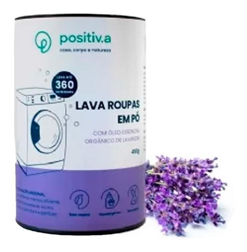Lava Roupas Em Pó Lavandin Orgânico 450g - Positiva