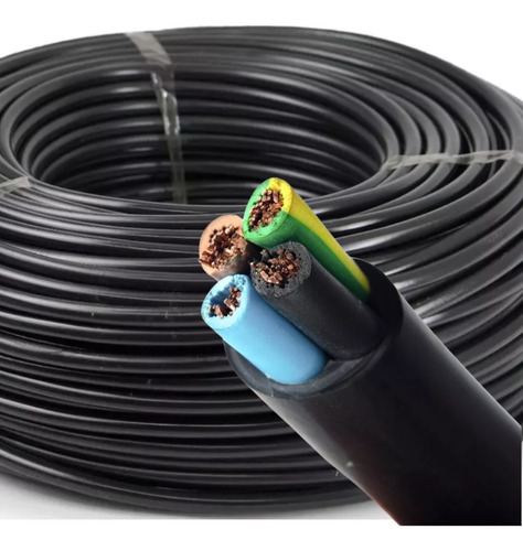 Cable Tpr Tipo Taller Redondo 4 X 10 Mm Cobre Norma X100 Mts