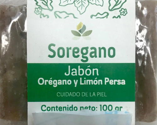 Jabón De Oregano Y Limón Persa 100gr