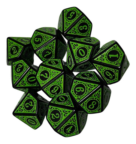 3 X 10 Dados De Varios Lados, Dados Acrílicos D10 Para