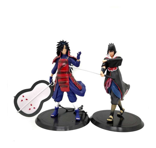 Naruto Madara Vs Sasuke Colección X 2 Figuras En Bolsa