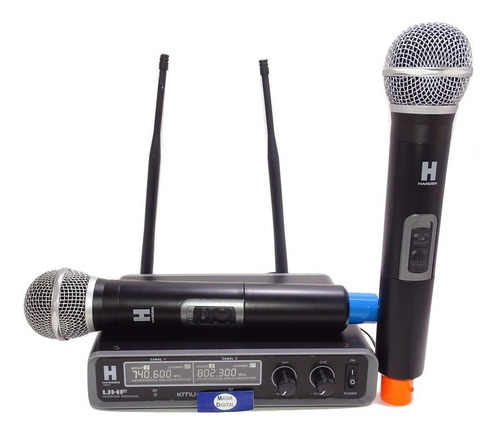 Microfono Uhf Kapton Kmu-2c  Inalambrico Doble  Profesional 