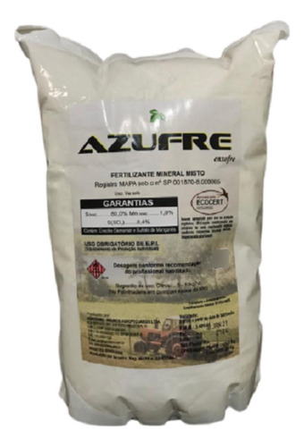 Azufre Enxofre 80% 1kg Selo Orgânico