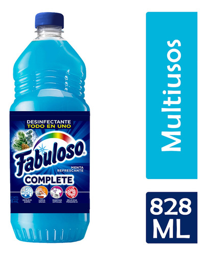 Limpiador Líquido Fabuloso Complete Azul 828 Ml