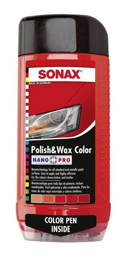 Pulidor De Cera Polichador Rojo Pule Brilla Sonax Aleman