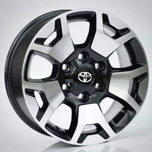 Jogo De Rodas Toyota Hilux Aro 17 Srx Diamond + Bicos Cor Preto Diamantado 6x139