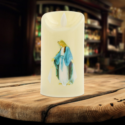 6 Remoto Velas De Pilar Led Al Aire Libre Ascensión Virgen