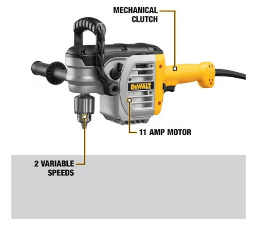 Taladro Para Vigas/montantes Vsr De 1/2 Con Embrague Dwd450 Color Amarillo