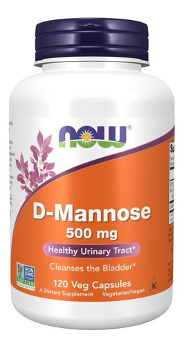 D-mannose 500mg 120 Caps Vegan Now Foods Importado /d Manose