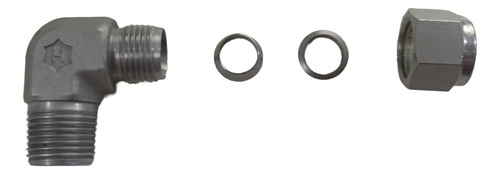 Conector Codo Macho 3/8 Od X 3/8 Npt Manguera Ac/inox