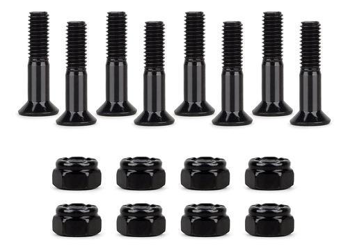 Bybaiz 7 8  Negro Skateboard Hardware 8 Pieza Set Tornillo