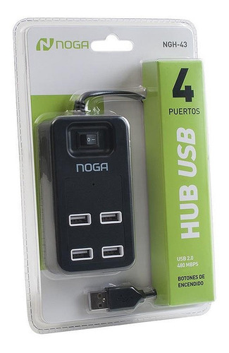 Imagen 5 de 5 de Hub Usb Noga 4 Bocas Ngh-43 Windows Mac Proteccion Oficial