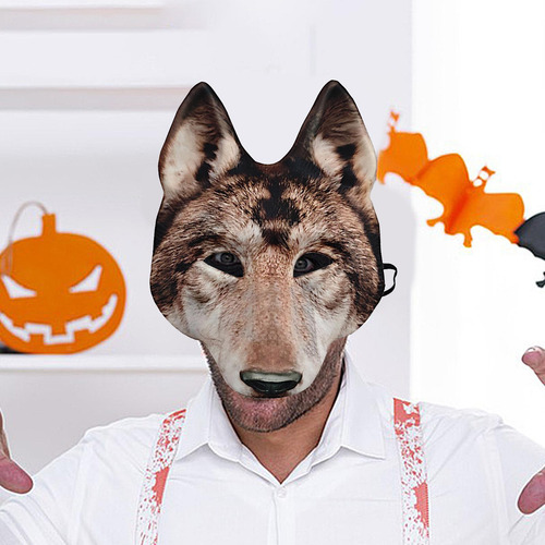 Máscara De Cabeza De Lobo Máscara De Lobo Accesorios Para Di