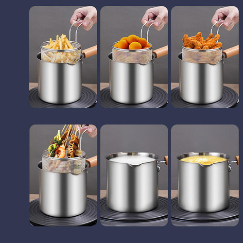 Sartén Profunda Freidora Olla De Cocina Con Asa Olla De