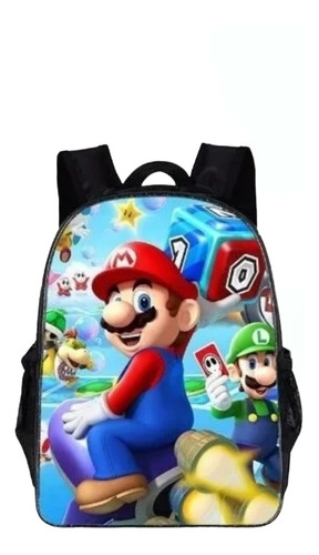 Morral Maleta Bolso Mario Bross Escolar Grande