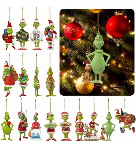 Colgante De 18 Piezas Para Decorar El Árbol De Navidad Grinc