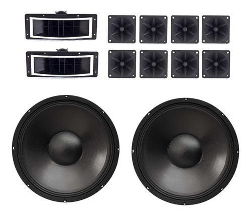 Combo 2 Parlantes Woofer 15 + 8 Tweeters + 2 Bocinas Dancis