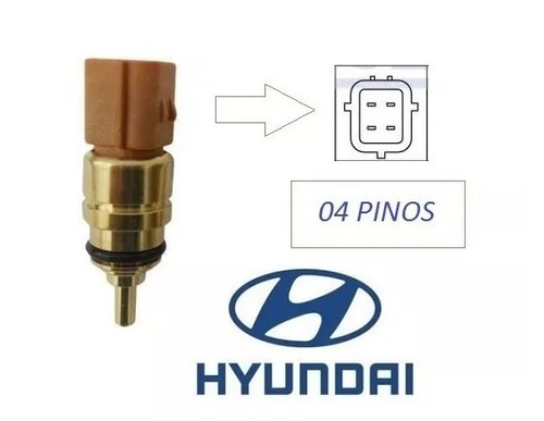 Sensor Temperatura Aguá Hyundai Atos Atos Prime 4 Pinos