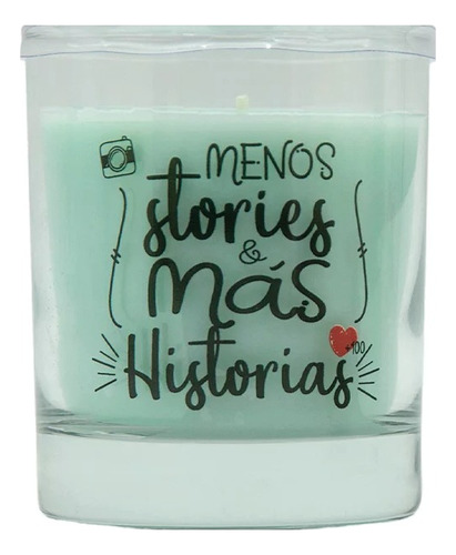 Lumar Aromatic Vela Vaso Con Mensaje -  Stories 140g/30h