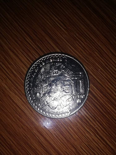 Moneda De $50 Pesos Con La Diosa De La Luna Coyolxauhqi