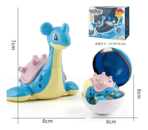 Juguete Pokemon Articulado + Pokebola / Lapras / Original