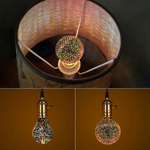 2 Bombillas Led Led Infinity 3d Con Efecto De Fuegos Artific
