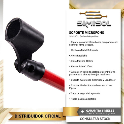 Imagen 3 de 6 de 2 Pie Microfono Jirafa Con Pipeta Reforzado Metalico - Envio