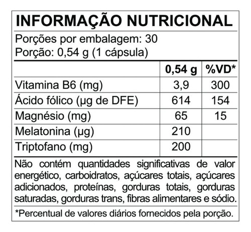 Suplemento Sono Pauher Melatonina + L-triptofano 30 Cápsulas Sem Sabor