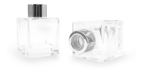 Imagem 5 de 9 de 10 Frascos Vidro-cubo Para Aromatizador 100ml Tampa Luxo