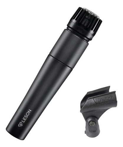 Microfone Dinâmico Para Instrumentos Profissional Leson Sm57 Cor Preto