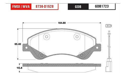 Balata Delantera Low Trw Ford Transit 2.2 2011 Con Sensor