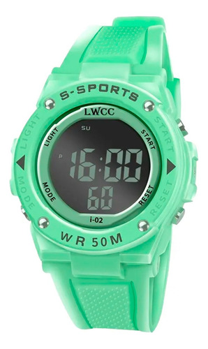 Reloj Digital Para Hombre Y Mujer Deportiva Plastico Ptu Verde Lima Verde Lima Verde Lima
