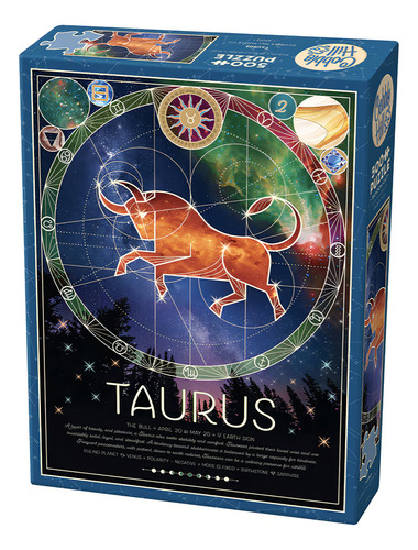 Rompecabezas Tauro Signo Zodiacal 500 Pz Cobble Hill Taurus Zodiaco