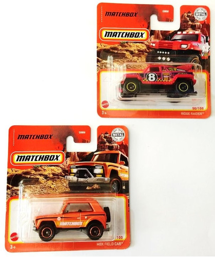 Matchbox Combo 2 Carros 4x4 Rally Originales Coleccionables 