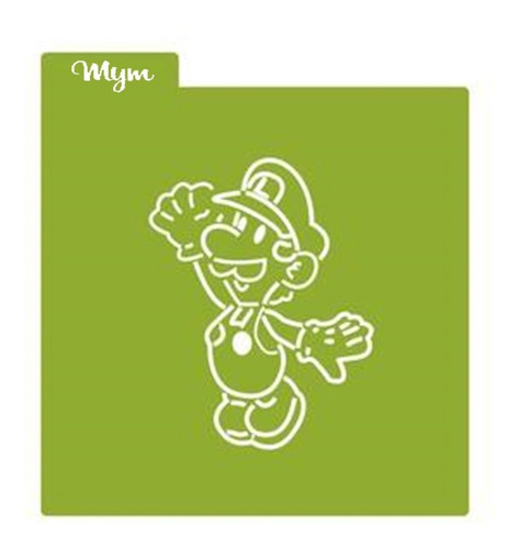 Stencil Luigi - Planilla Decorativa Reusable
