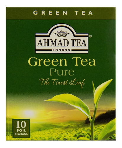 Chá Ahmad Tea London verde pure em sachê 20 g 10 u