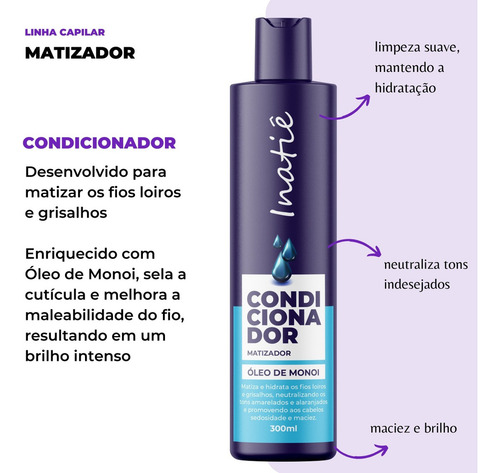 Kit Shampoo E Condicionador Matizante Loiros Inatiê 2x300 Ml