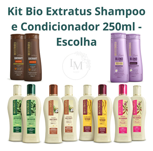 Kit Bio Extratus Shampoo E Condicionador 250ml - Escolha