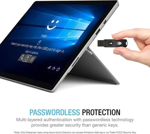 Llave De Seguridad Thetis - U2f Y Fido2, Usb A, Autenticador