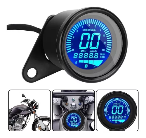 Velocimetro Moto Digital Universal Cafe Bobber Pem