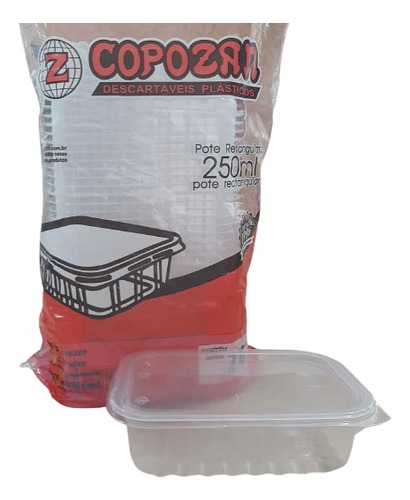 24 Unid Pote Descartável 250ml Freezer Microondas
