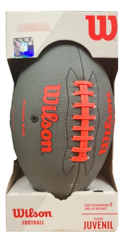 Balón Juvenil Futbol Americano Tonos Negro Y Rojo Wilson Nfl